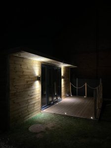 Garden office electrical installation by MP Electrical in Rotherham