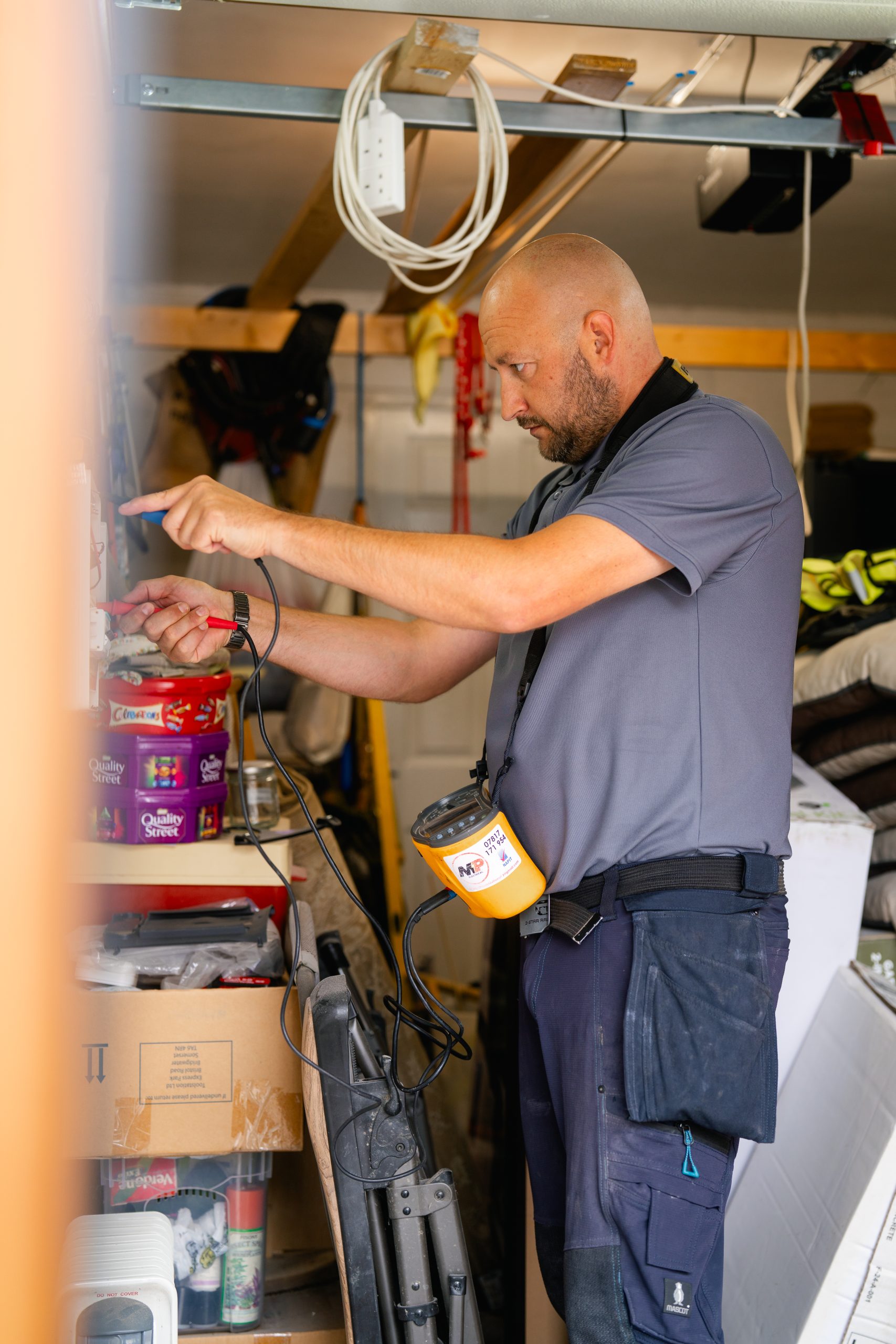 Electrical testing and inspection being carried out by MP Electrical in Rotherham