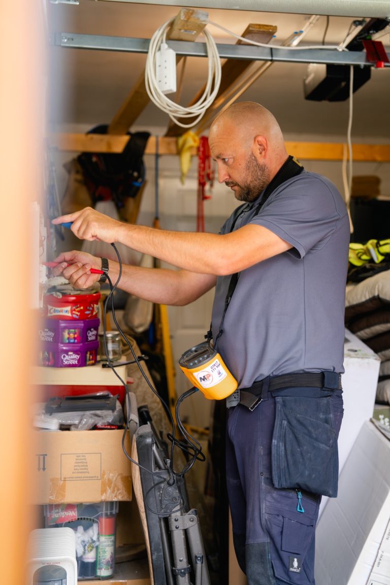 NAPIT registered electrician carrying out EICR testing in a Rotherham property