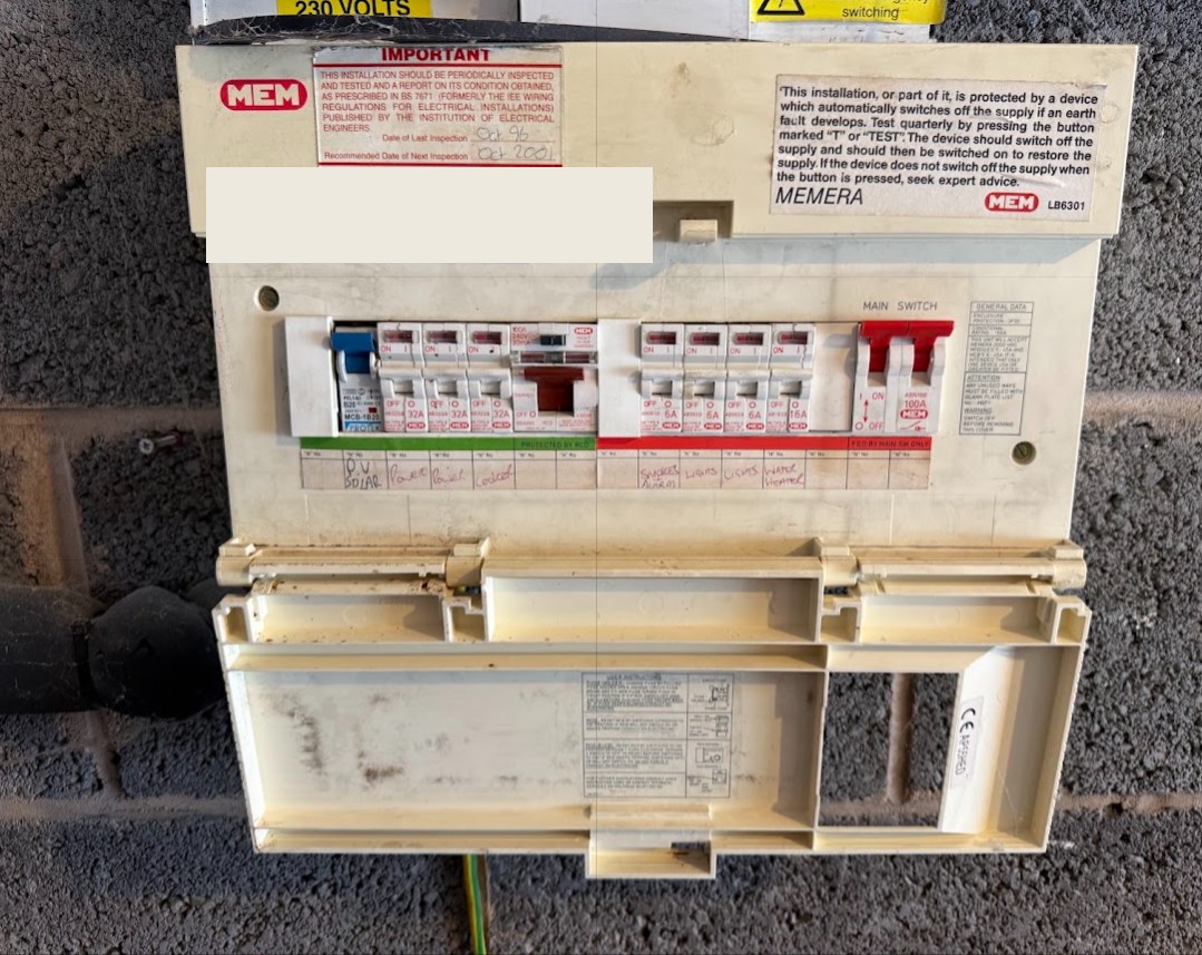 Electrical fault finding, consumer unit inspection, MP Electrical, Rotherham