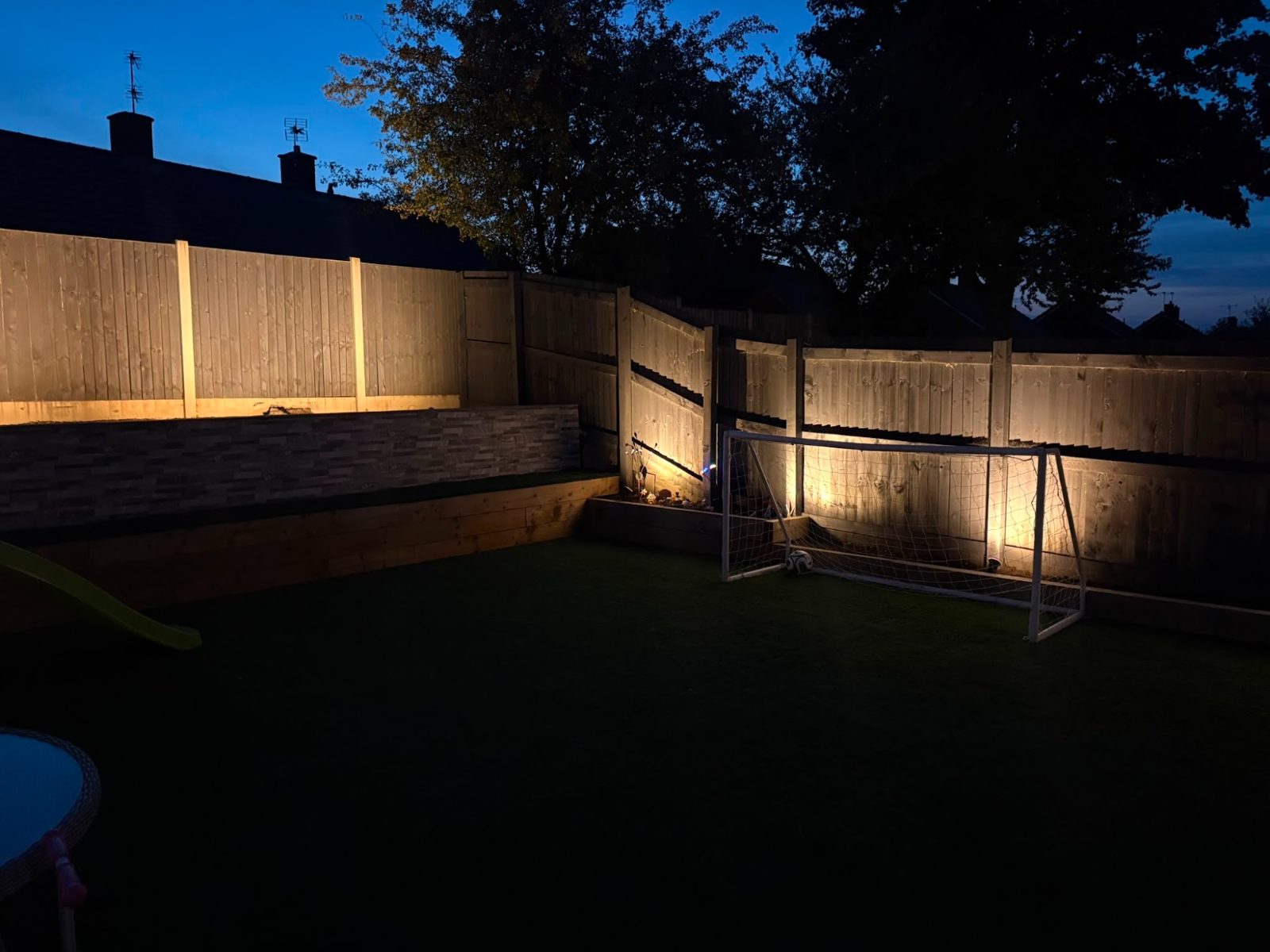 Garden lighting installation, MP Electrical, Rotherham